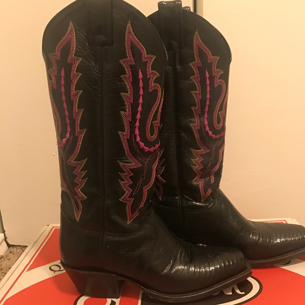 Cowboy boots leather
